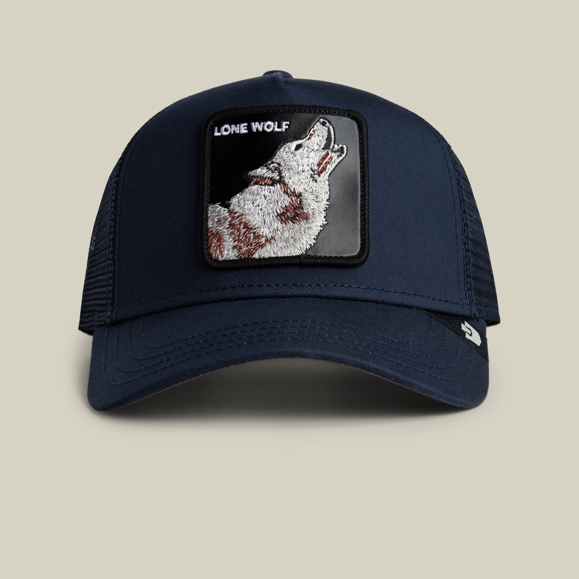 Goorin The Lone Wolf Trucker Hat in Navy, One Size, 57