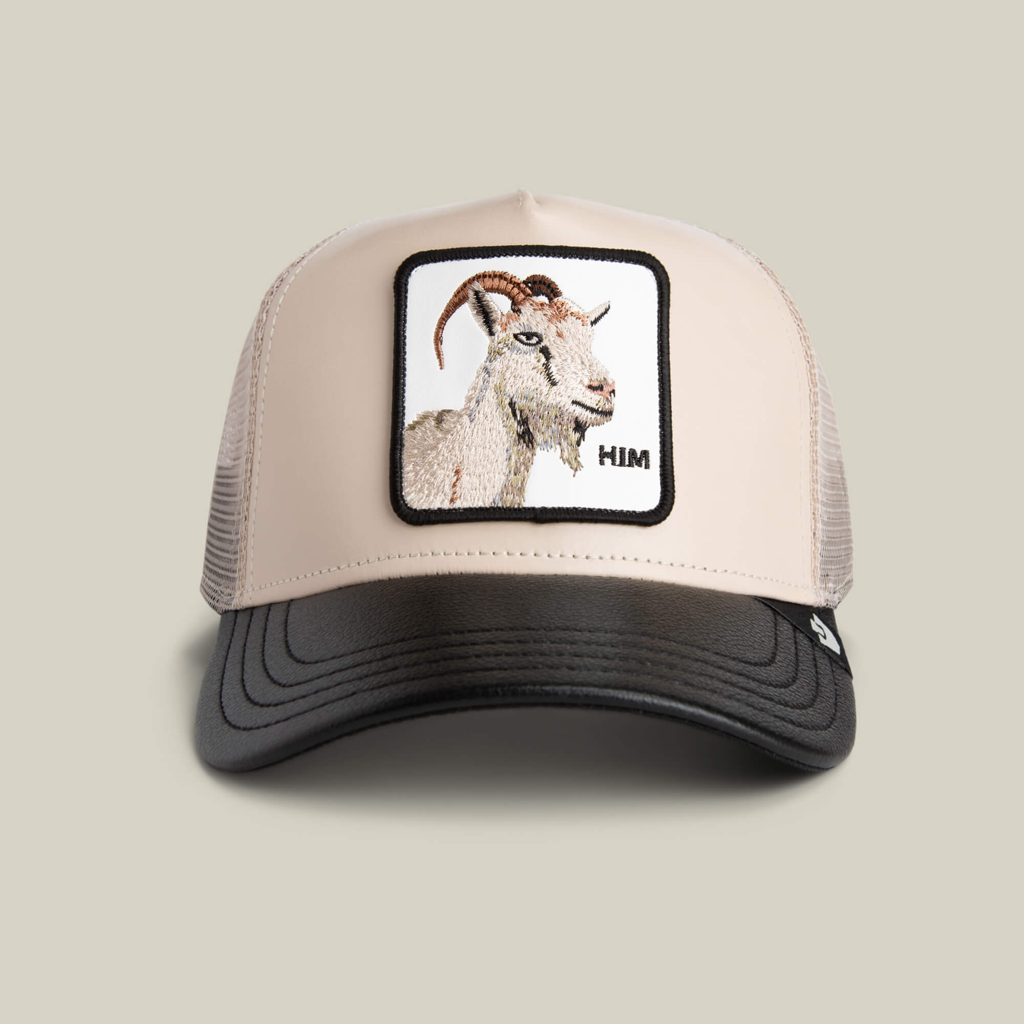 Goorin Bros Cream Woven Hat Leather Band Goorin Bros. First Best Friend Trucker Hat - Men main image 3