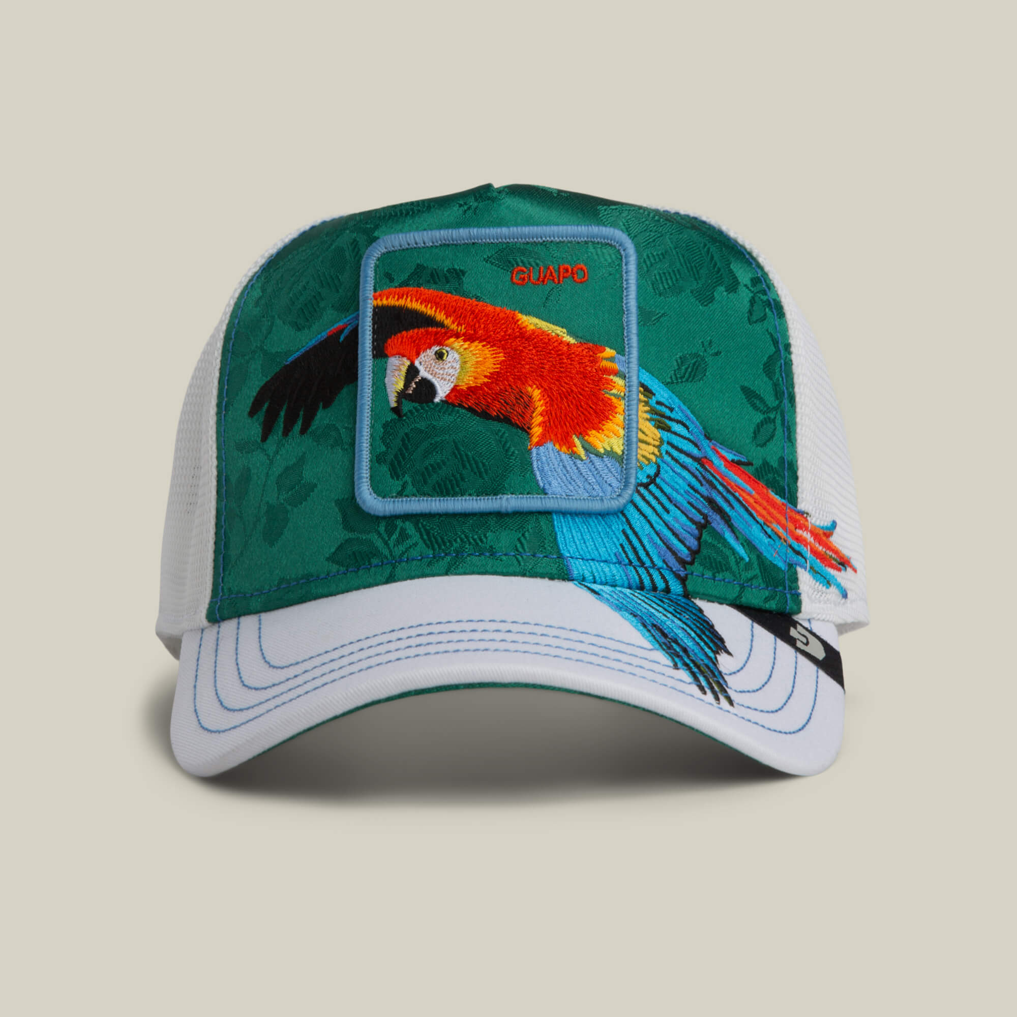 Goorin Bros Peach Trucker Hat with Cockatoo Patch Goorin Bros Cock Hat mesh patch snapback farm animals  main image 4