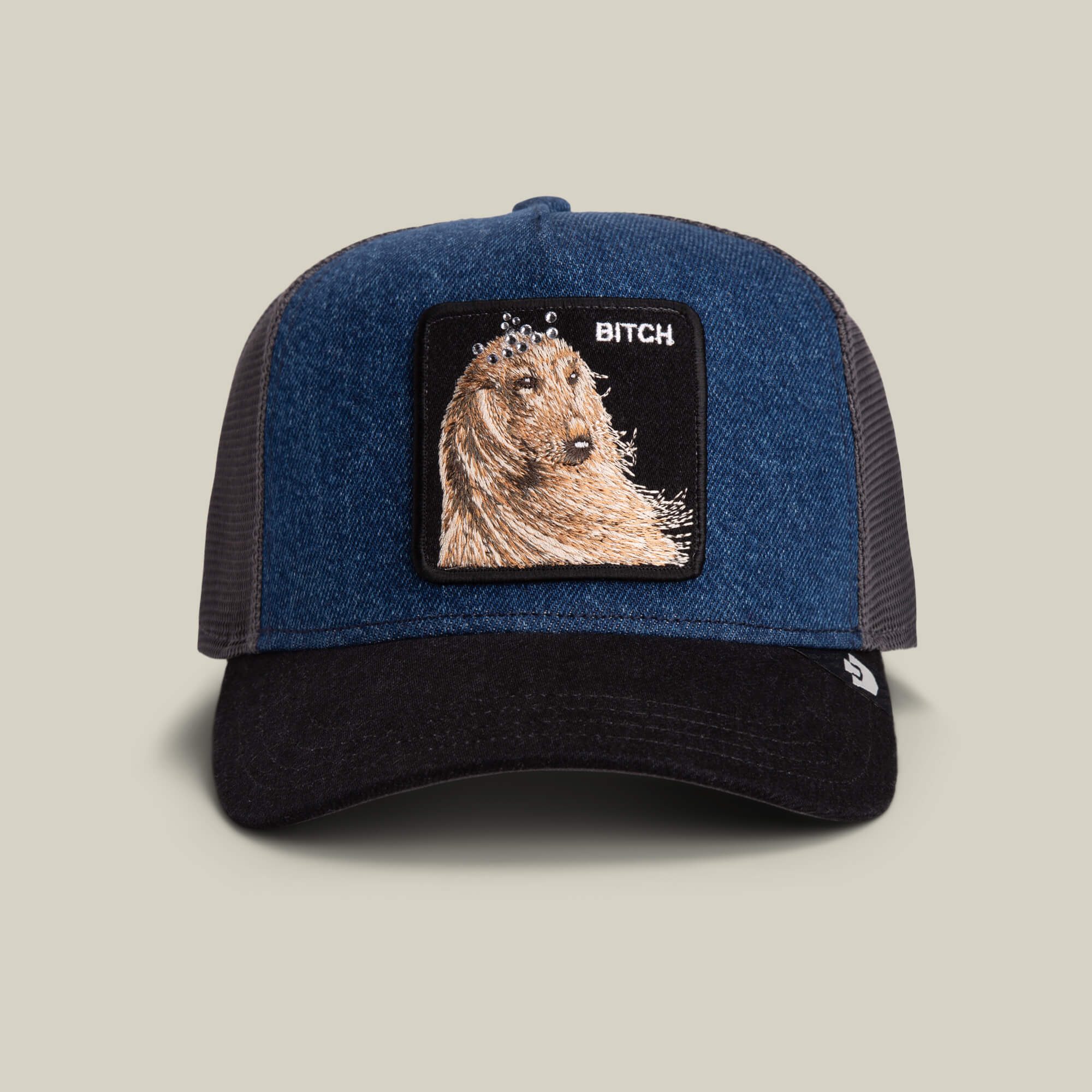 Goorin Hound Dawg Trucker Hat, Blue Denim, 57/43 Polyester  display picture 1