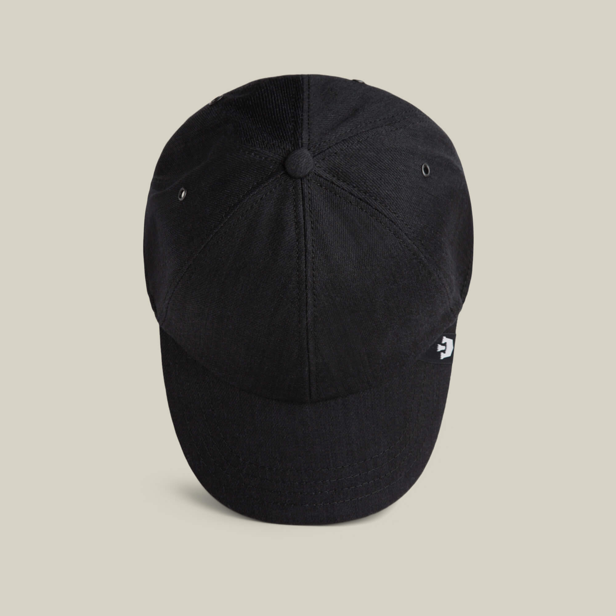 The Goorin Bros. Clean Denim Papa dad cap, shown from the front against a plain beige background, features a small white logo on the right side above the brim.