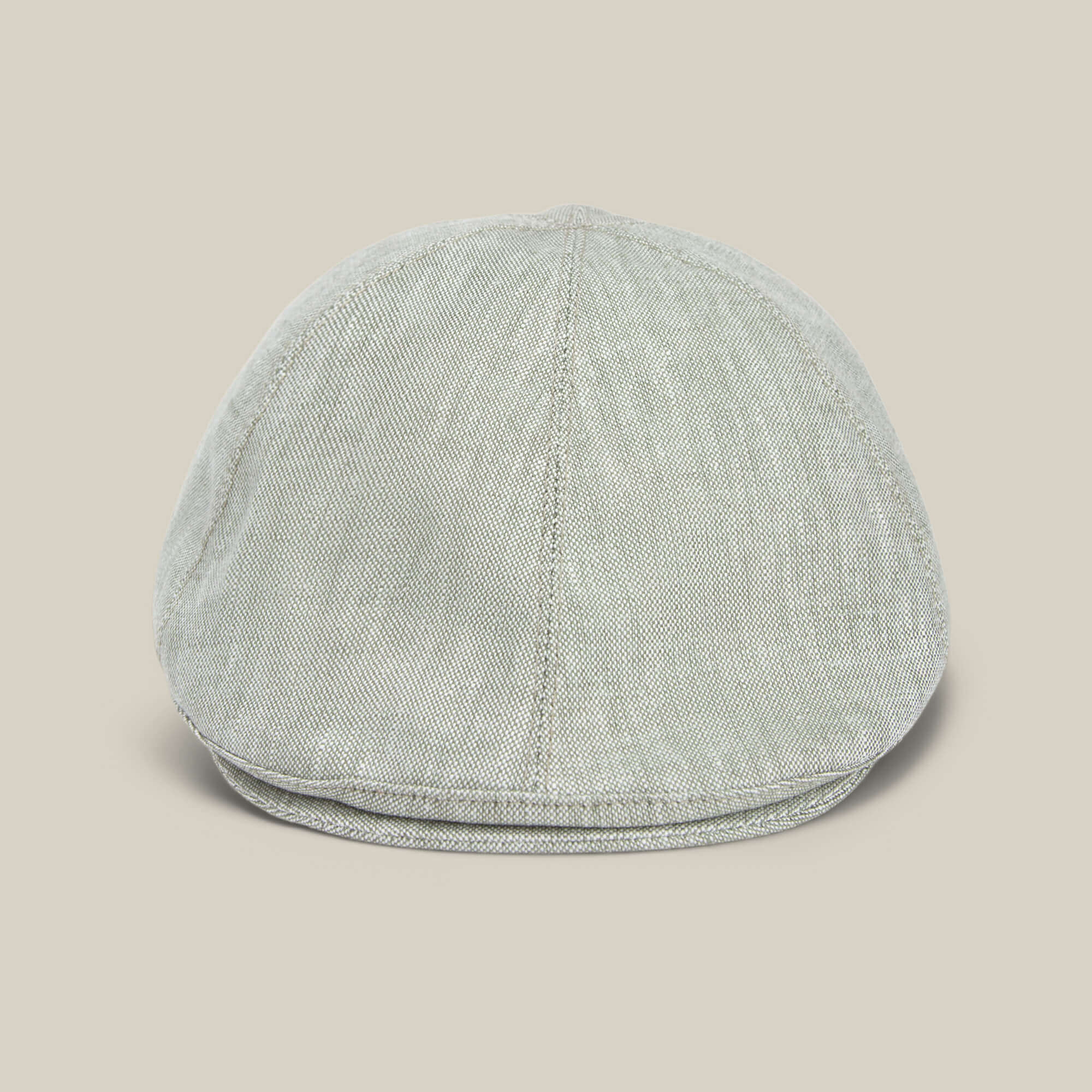 The Benjamin Paul linen hat by Goorin Bros., ideal for everyday wear, is shown from the front against a plain beige background.