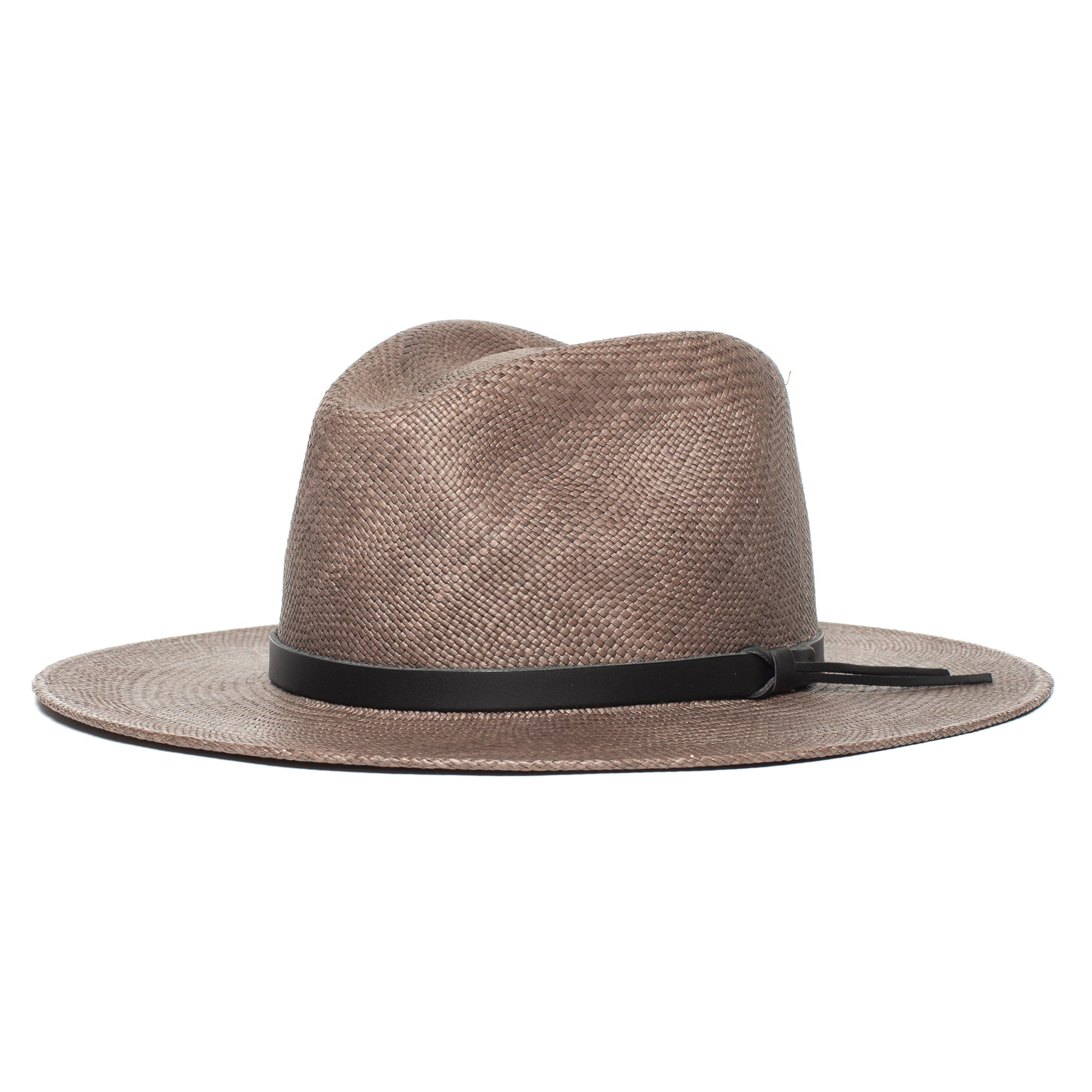 Goorin Bros. welfleet straw wide brim fedora Grey left side view