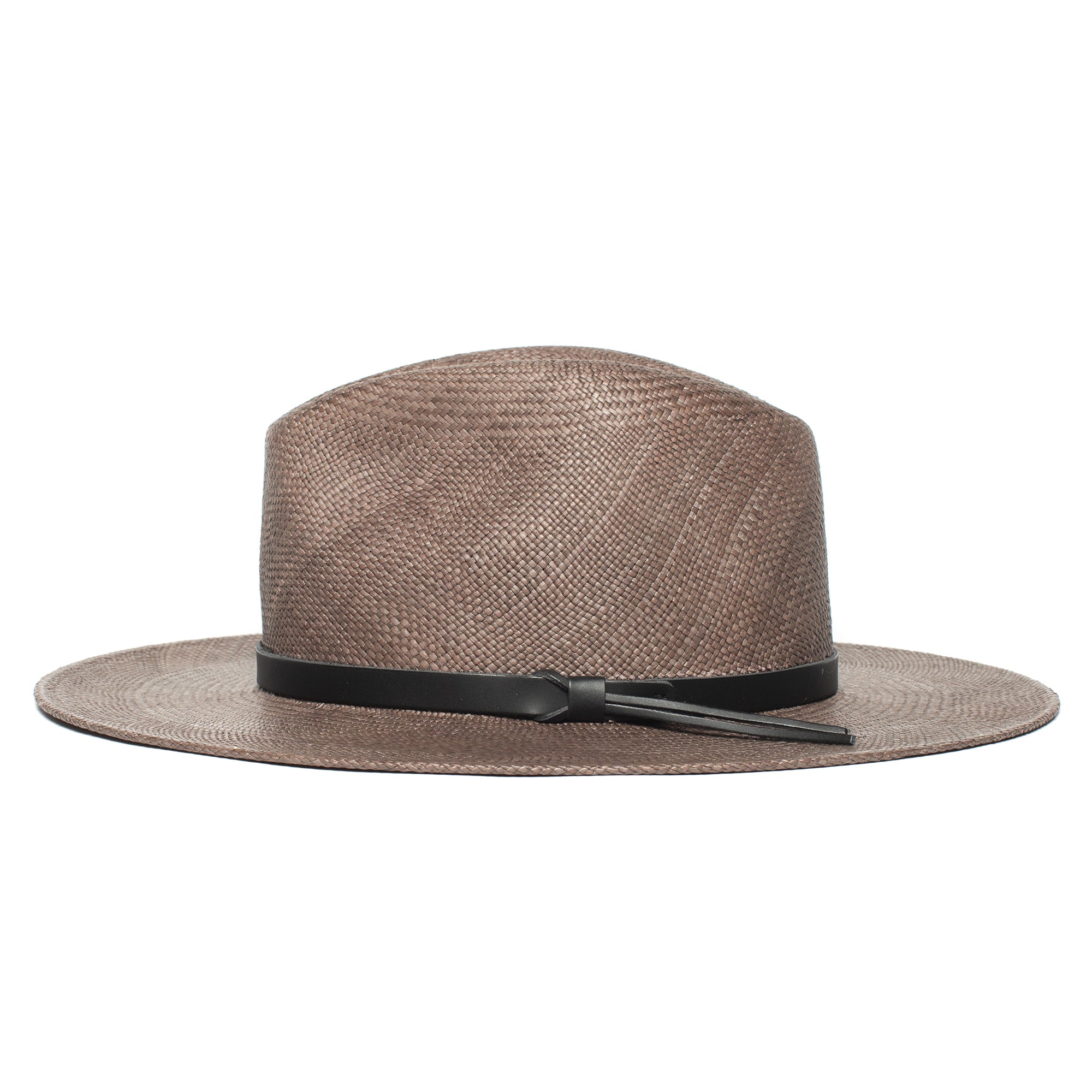 Goorin Bros. welfleet straw wide brim fedora Grey side view