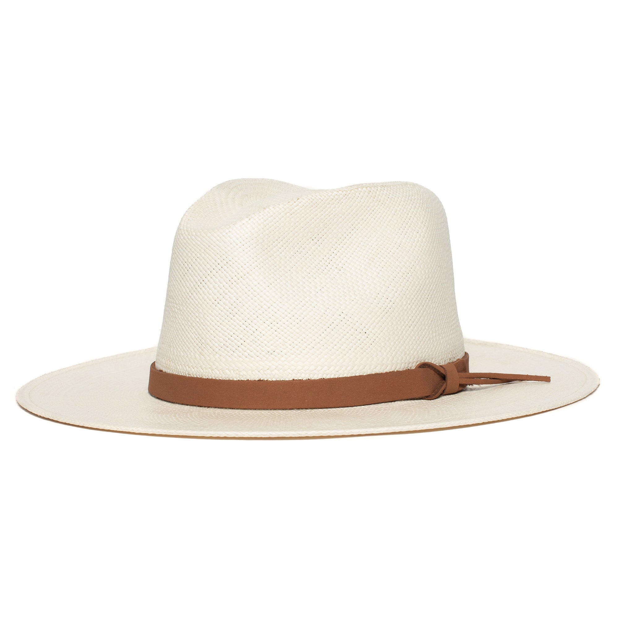Goorin Bros. welfleet straw wide brim fedora White left side view