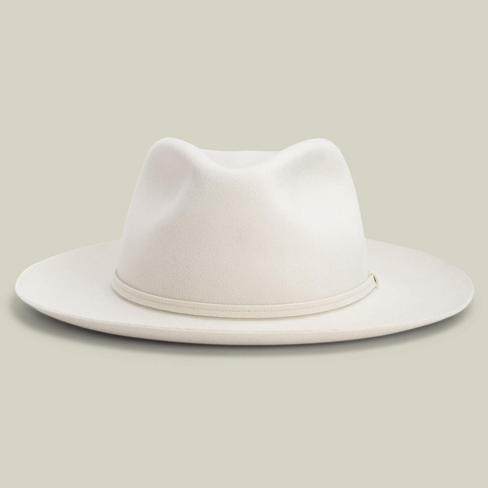 Elegant Cream Wide-Brim Hat Cream Woman Dressy Hat Weddings - Elegant Cream Ascot Hat  main image 2