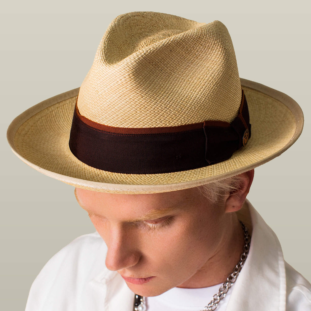 Woven Straw Fedora Hat with UPF 50+ and Grosgrain Band Fedora Straw Hat Light | Handwoven Palm Hat | Tula Hats main image 4
