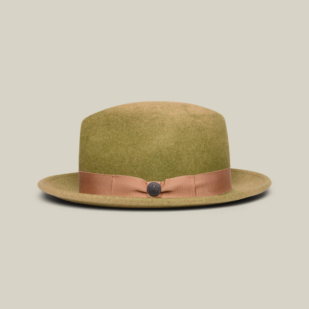 Rare Women’s Goorin Bros Hat Taupe Bowler with Brown grosgrain ribbon Women main image 4