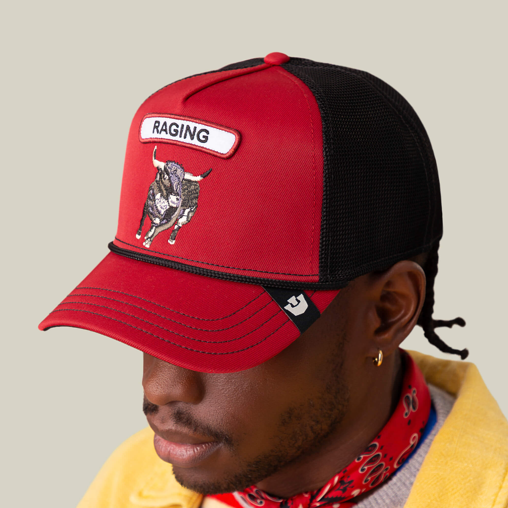 Goorin GB2 Raging Bull Trucker Hat, Solar, One Size, Unisex