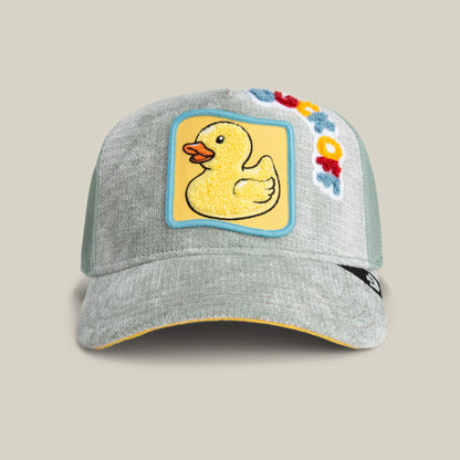 The Ducking Autocorrect novelty hat by Goorin Bros. features a SHADE base and playful duck-inspired accents, making it a fun and stylish addition to any outfit.