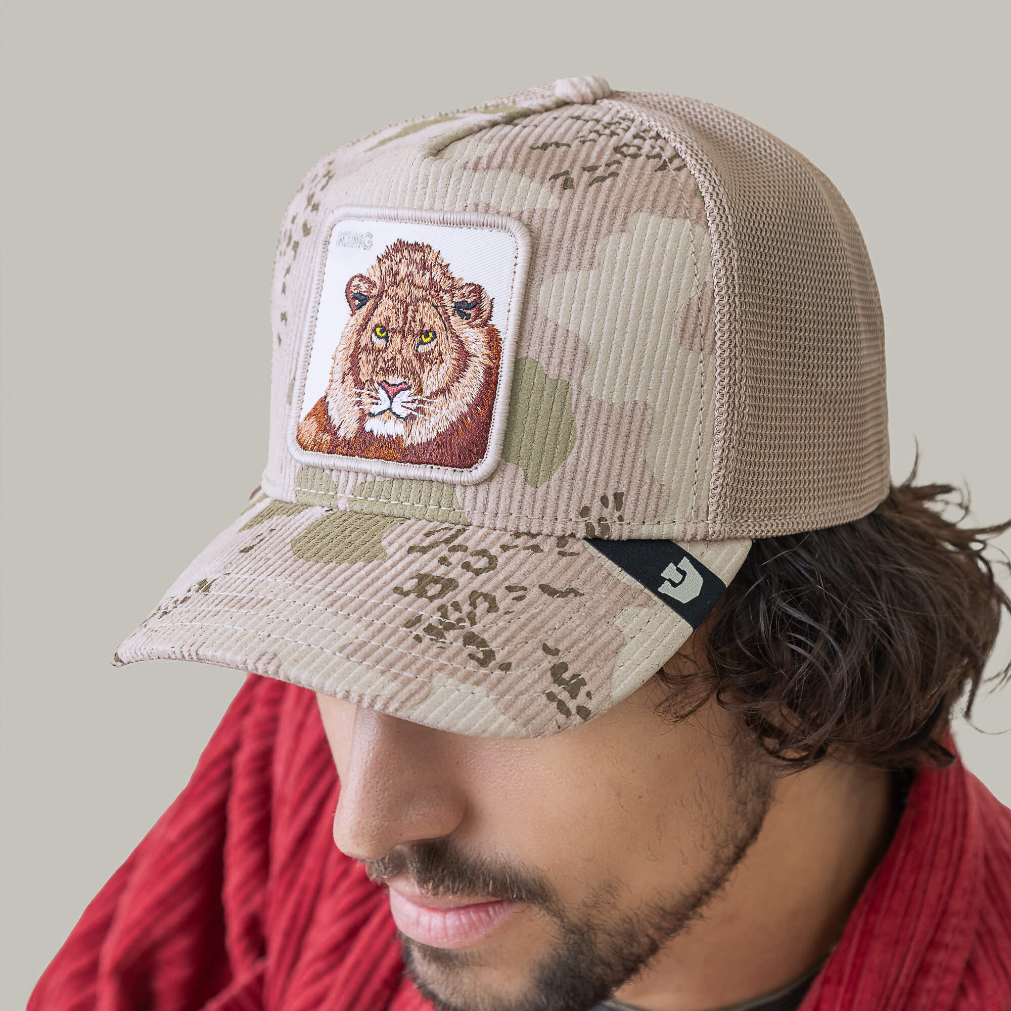 Goorin King Camo Trucker Hat, Biscuit, One Size, Unisex – Goorin
