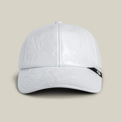 The "Put a Panther On It" by Goorin Bros. is a BLANK classic fit baseball cap with subtle embossed designs and a small black tag on the brim, shown against a plain beige background.