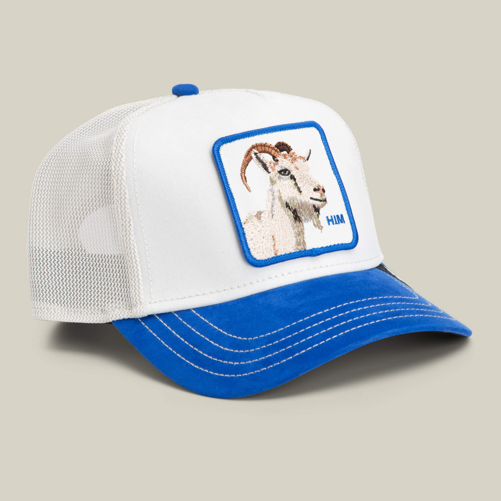 Goorin Suede Goat Trucker Hat, Digital / Royal, One Size