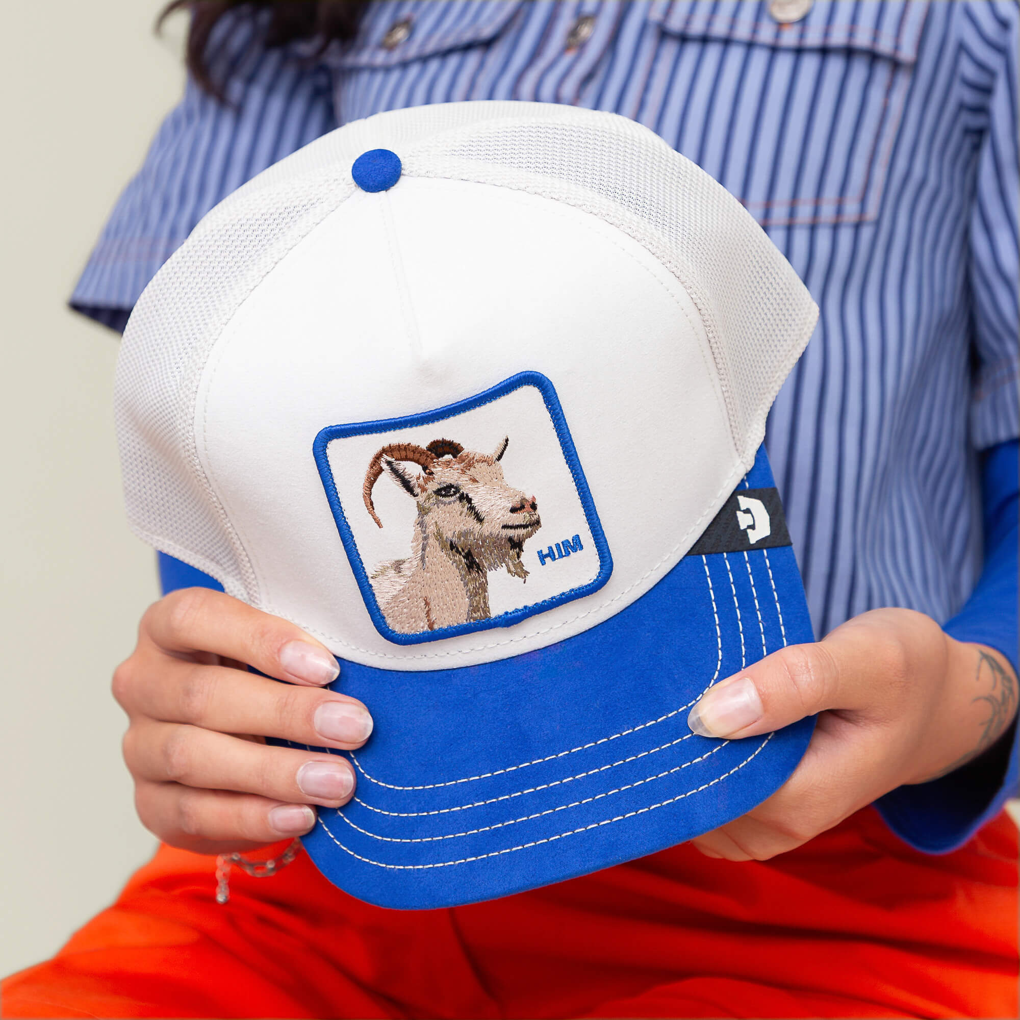 Goorin Suede Goat Trucker Hat, Digital / Royal, One Size, Unisex