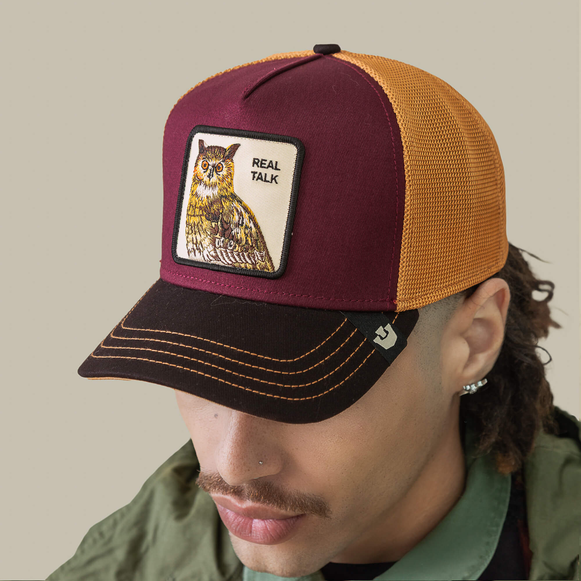 Goorin Animal Farm Trucker Baseball Snapback Hat Cap Ice Cold Chill Owl GOORIN BROS WISE ASS  main image 3