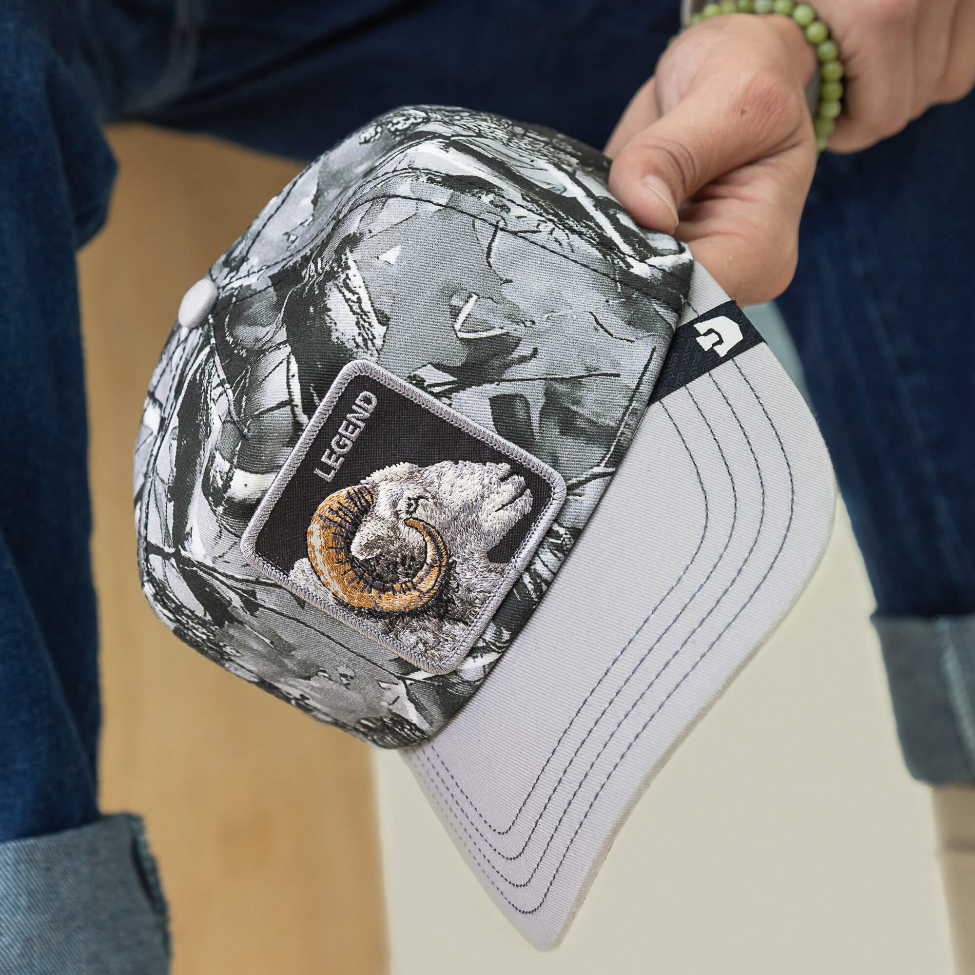 Goorin Legend Camo Low Profile Trucker Hat, Gloss Camo, One Size