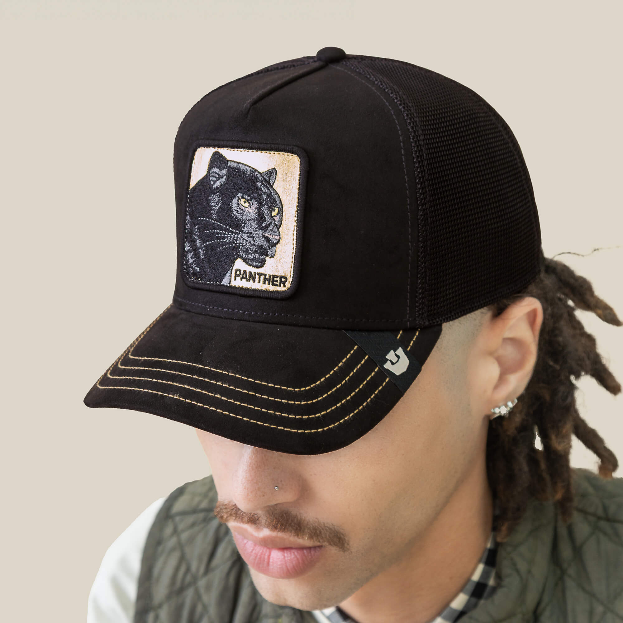 Dapper Panther Trucker Hat Goorin Bros. Goorin Bros Animal Farm Trucker Baseball Snapback Hat Cap  main image 4