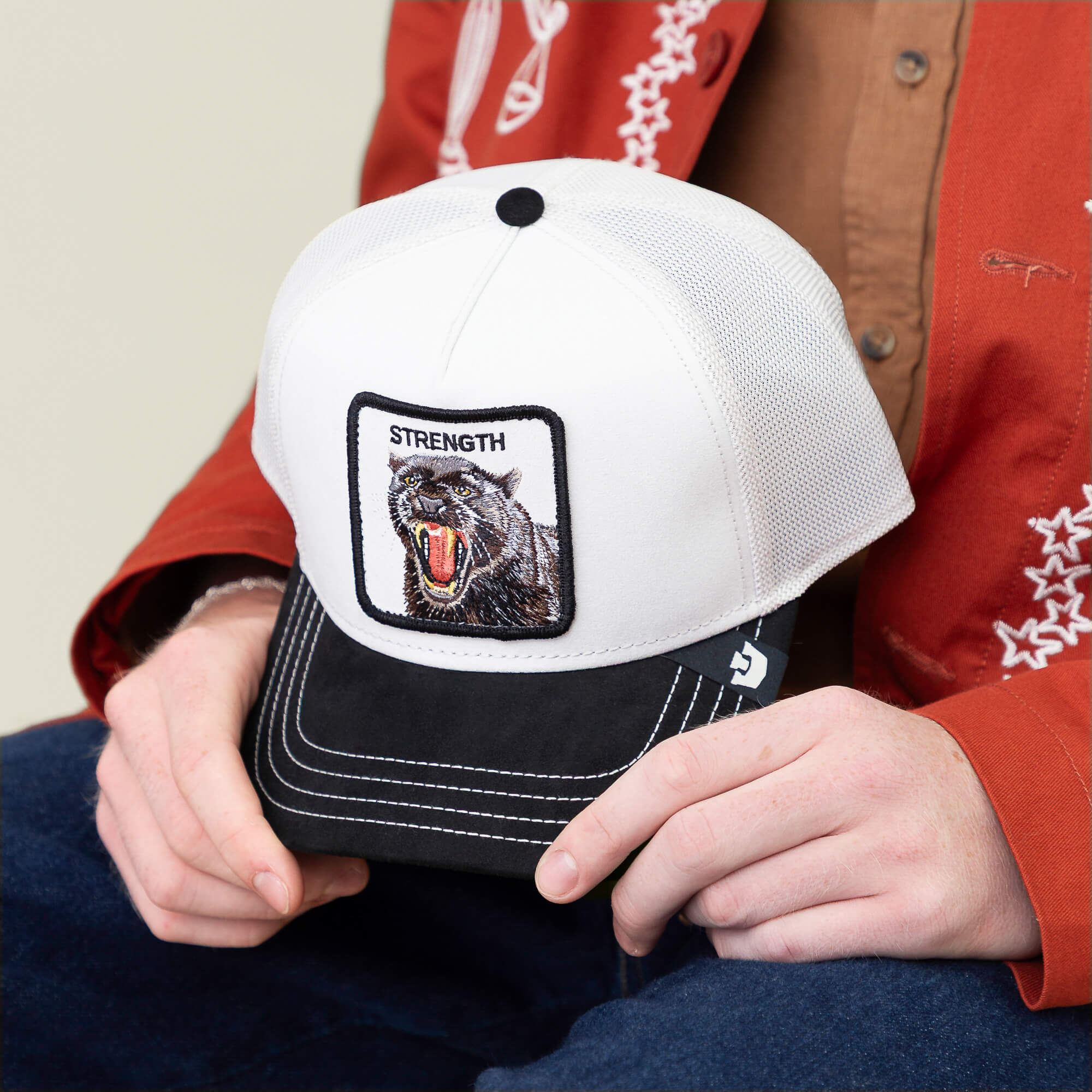 Goorin Suede Panther Trucker Hat, Digital / Void, One Size Unisex