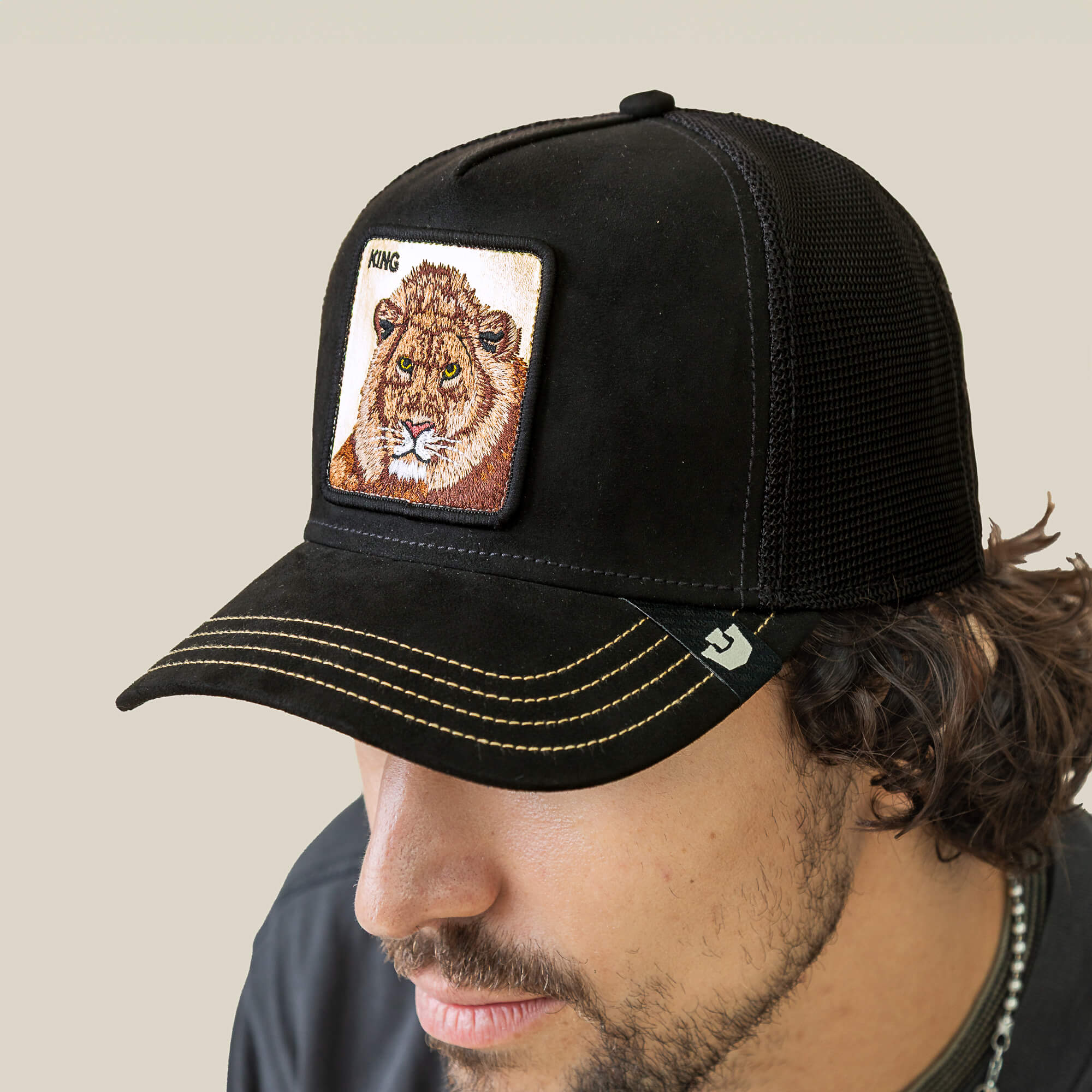NEW! upcycled Golden Tiger trucker hat IMG_3711.jpg?v=1722571027&  main image 2