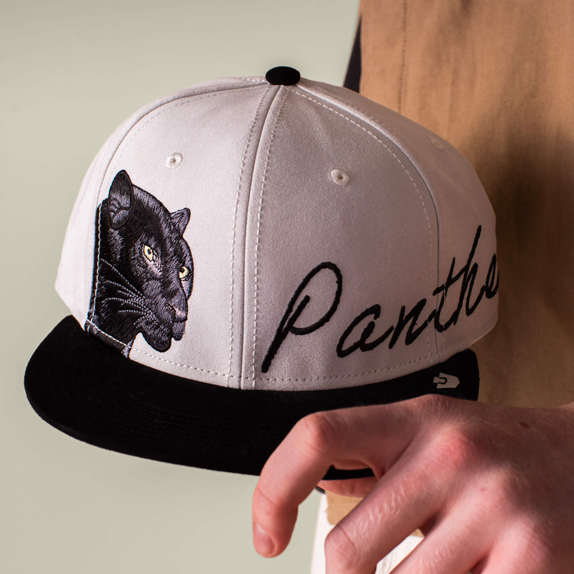 Goorin 6-Panel Panther Script Flatbrim Trucker Hat, Dust, Cotton