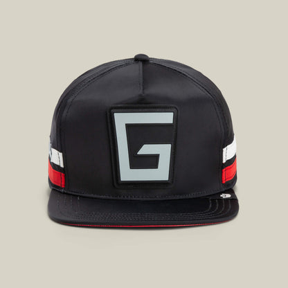 The Pole Position - Road Kill by Goorin Bros. is a VOID snapback racing cap with a large gray G logo and red, white, and gray stripes—perfect for motorsport fans.
