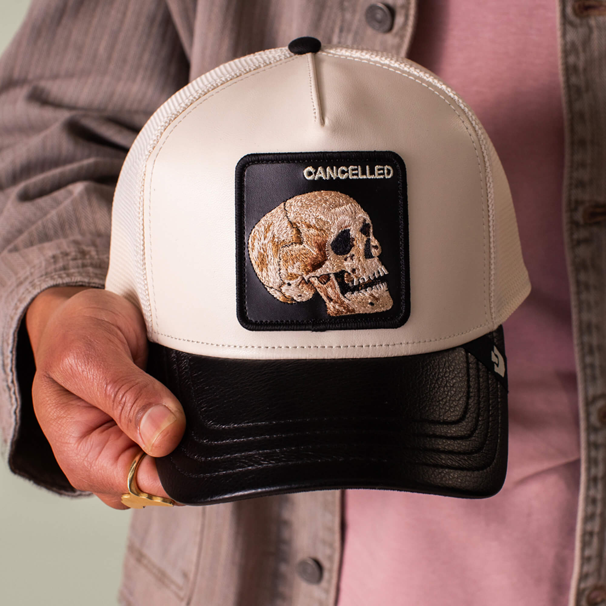 山Proen skull leather patch beanie Leather Patch Beanie - Hunting Accessories | Badlands Gear