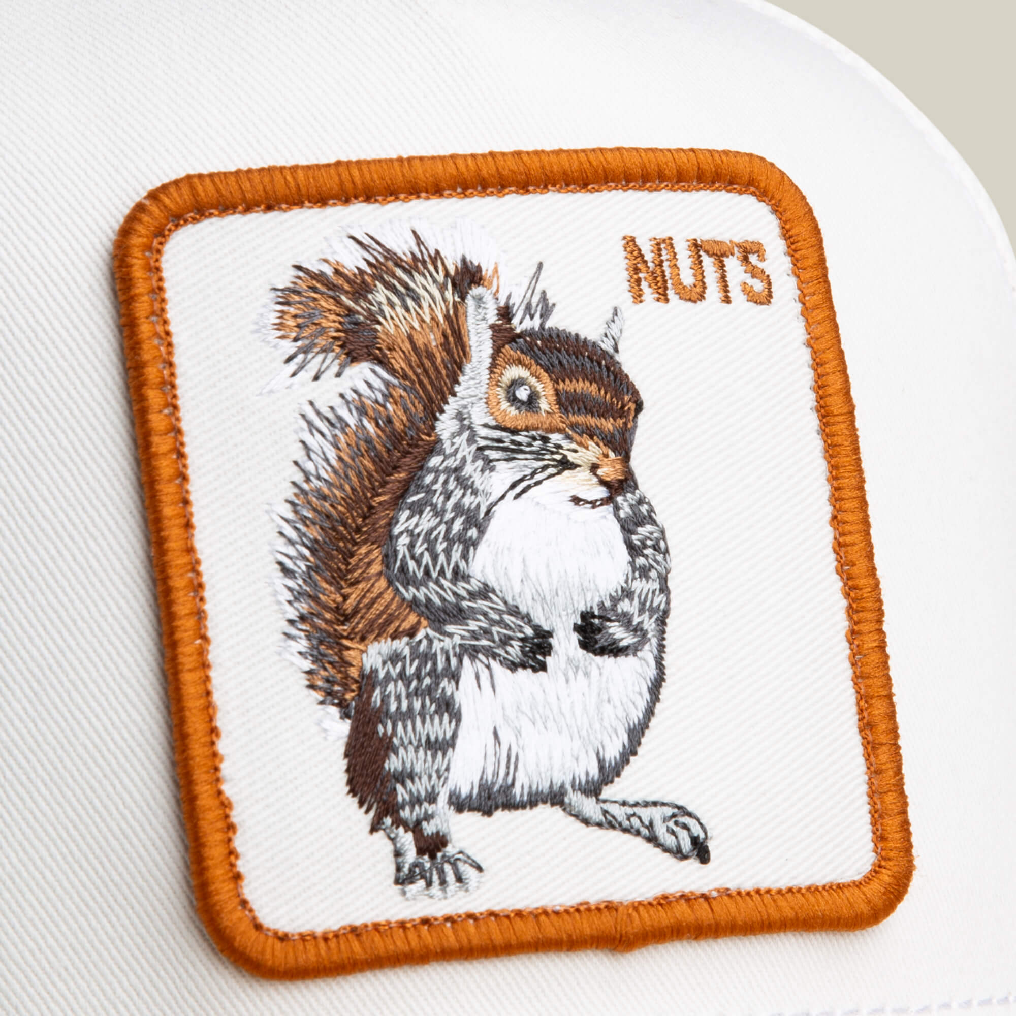 Goorin Suede Squirrel Trucker Hat, Dust/Amber, 78/22 Polyester