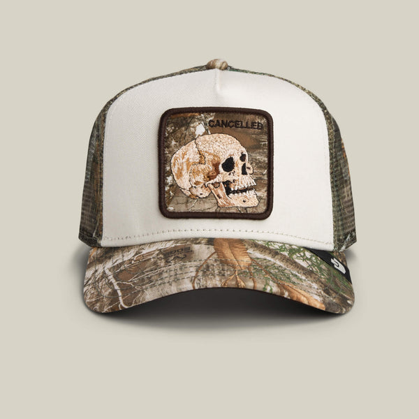 Goorin Realtree Edge Cancelled Skull Trucker Hat, Camo, 57/43