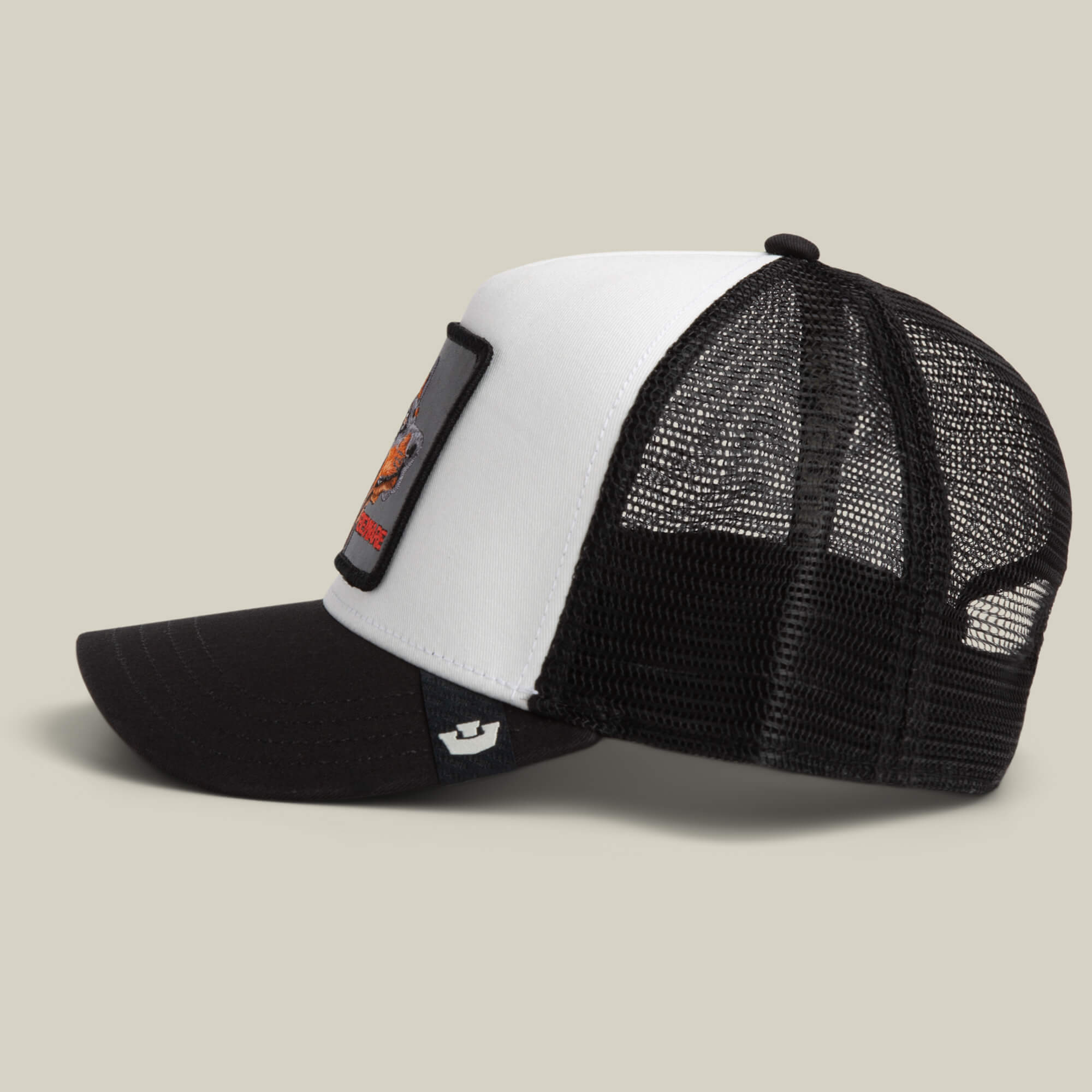 Goorin The Beware Dog Trucker Hat, Dust / Void, 57/43 Polyester