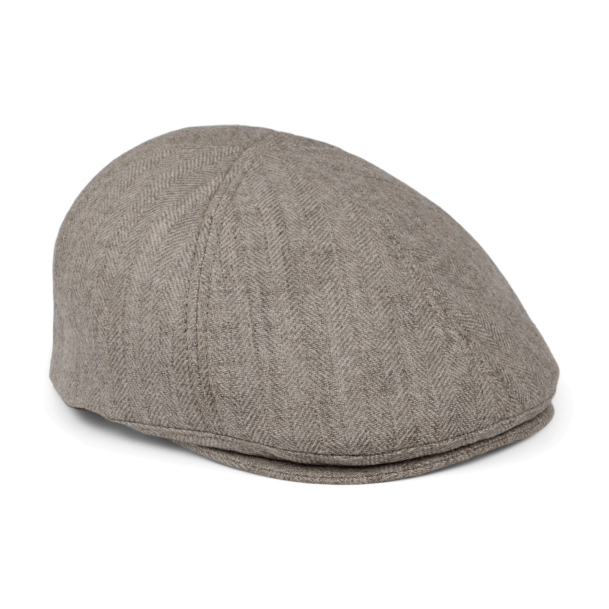 The Goorin Bros. "Harry Bones" is a classic gray herringbone wool flatcap with a curved brim, shown on a plain white background.