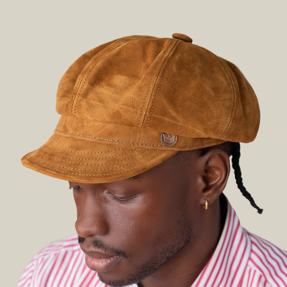 Goorin Bros Brown Suede Cap with Gold Label Goorin Golden Goat Trucker Hat, Amber, 84/16 Polyester  main image 2