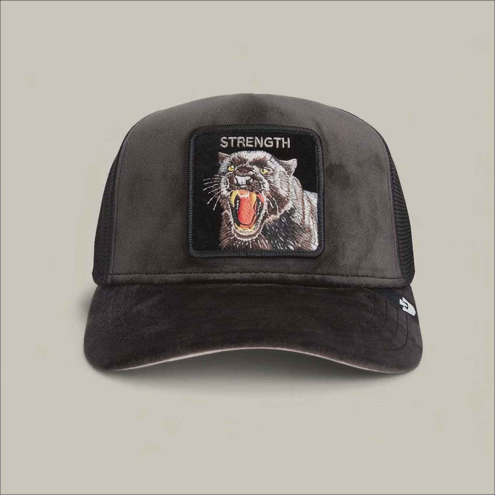 Goorin Velour Panther Trucker Hat, Void, 100% Polyester, One Size