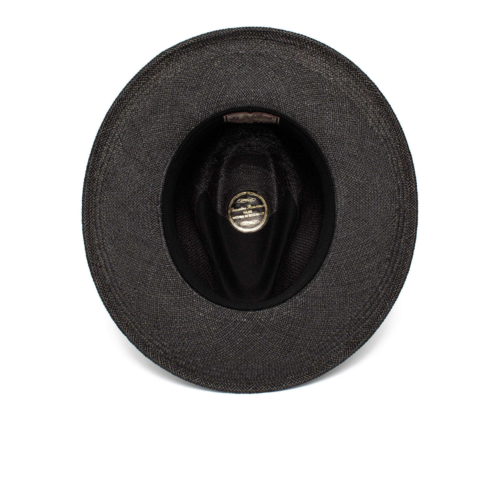 Goorin Bros. welfleet straw wide brim fedora Black under view