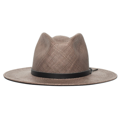 Goorin Bros. welfleet straw wide brim fedora Grey front view