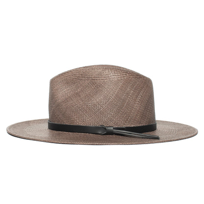 Goorin Bros. welfleet straw wide brim fedora Grey side view