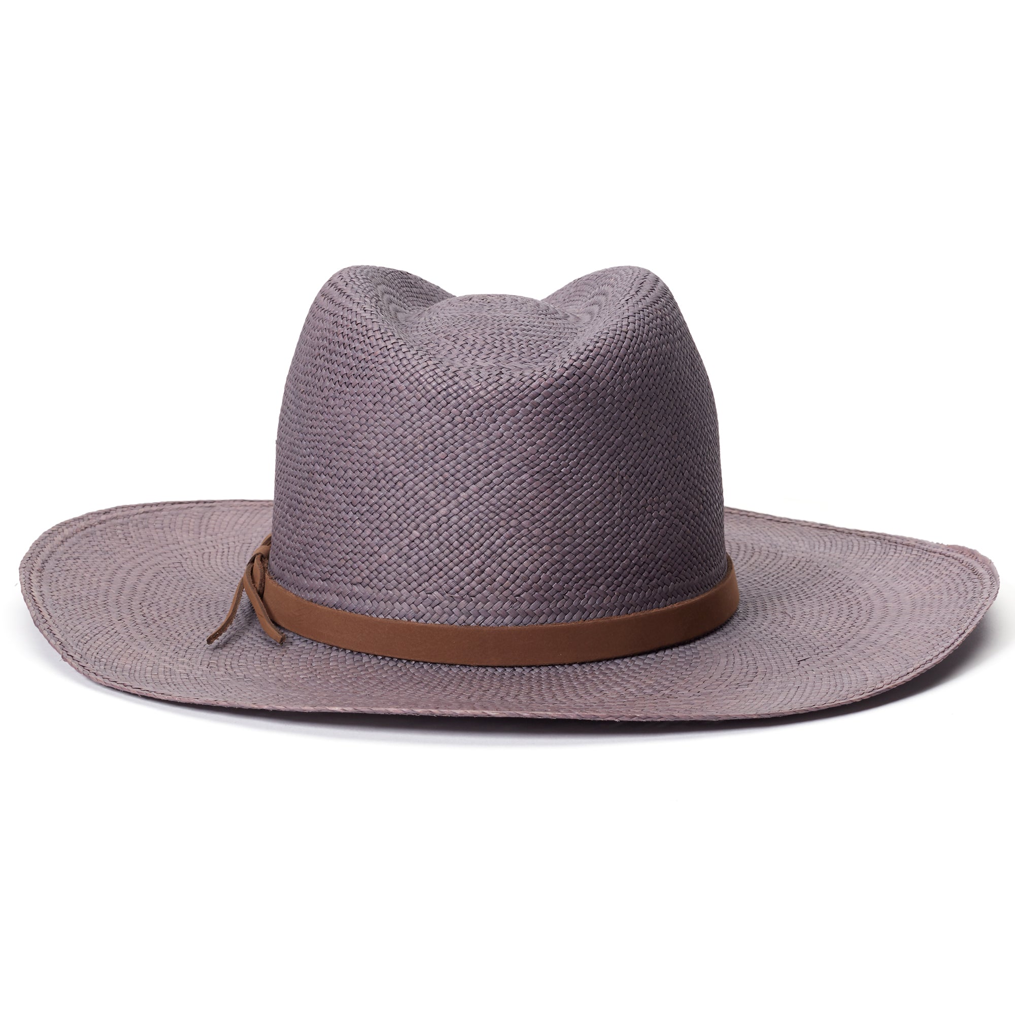 Goorin Bros. welfleet straw wide brim fedora Slate back view