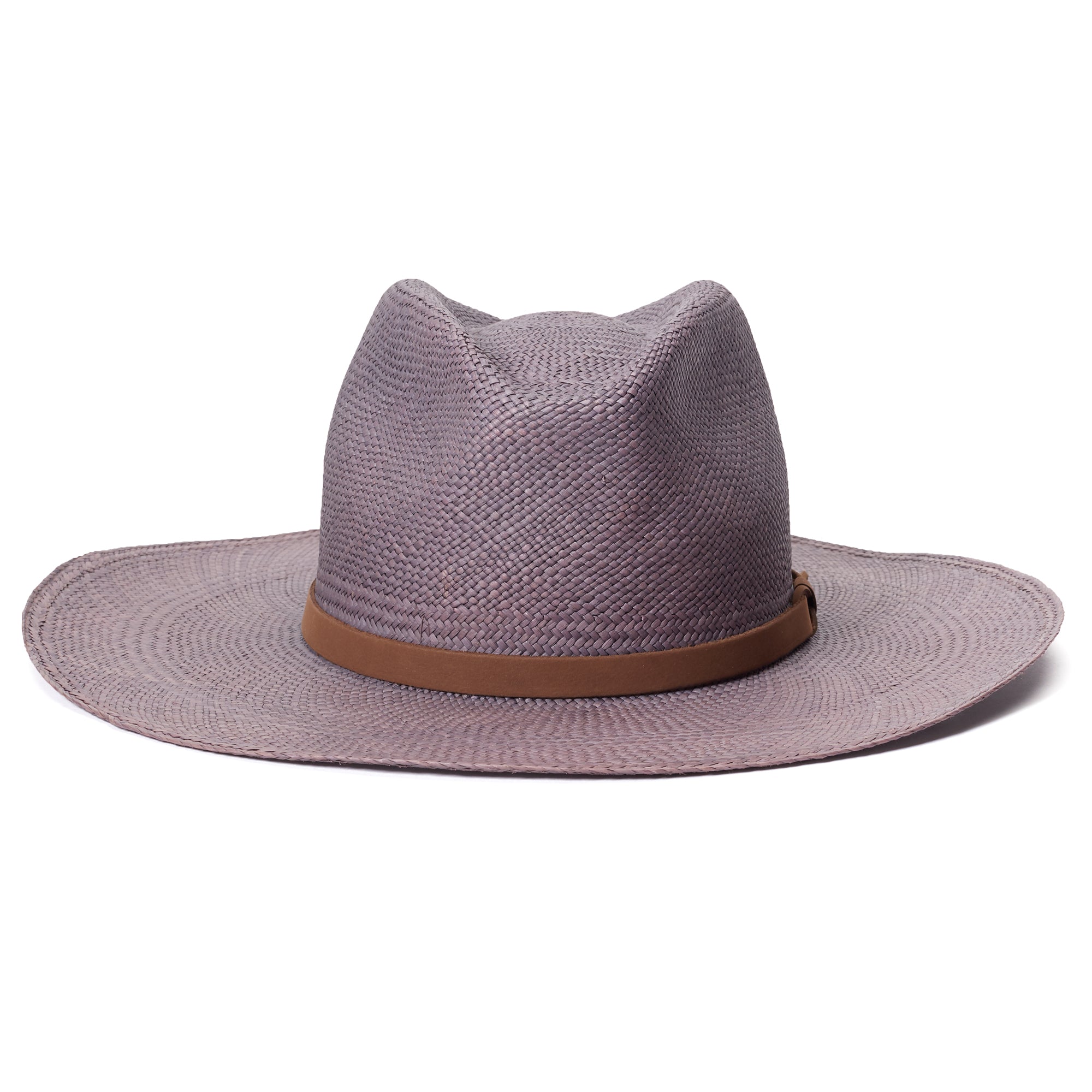 Goorin Bros. welfleet straw wide brim fedora Slate front view