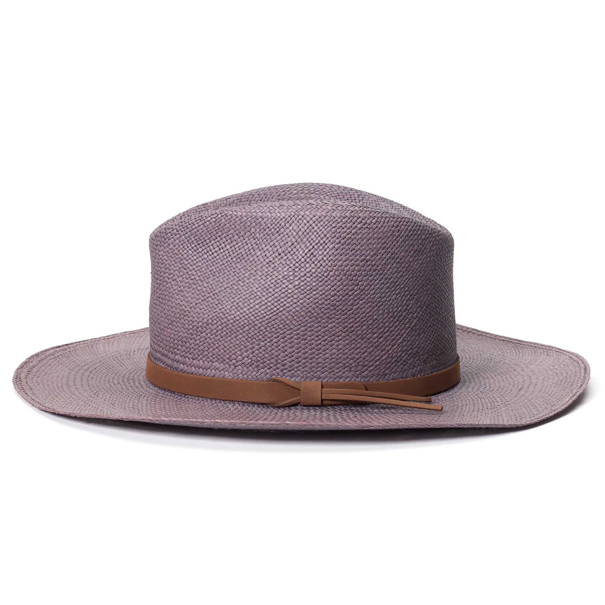 Goorin Bros. welfleet straw wide brim fedora Slate side view