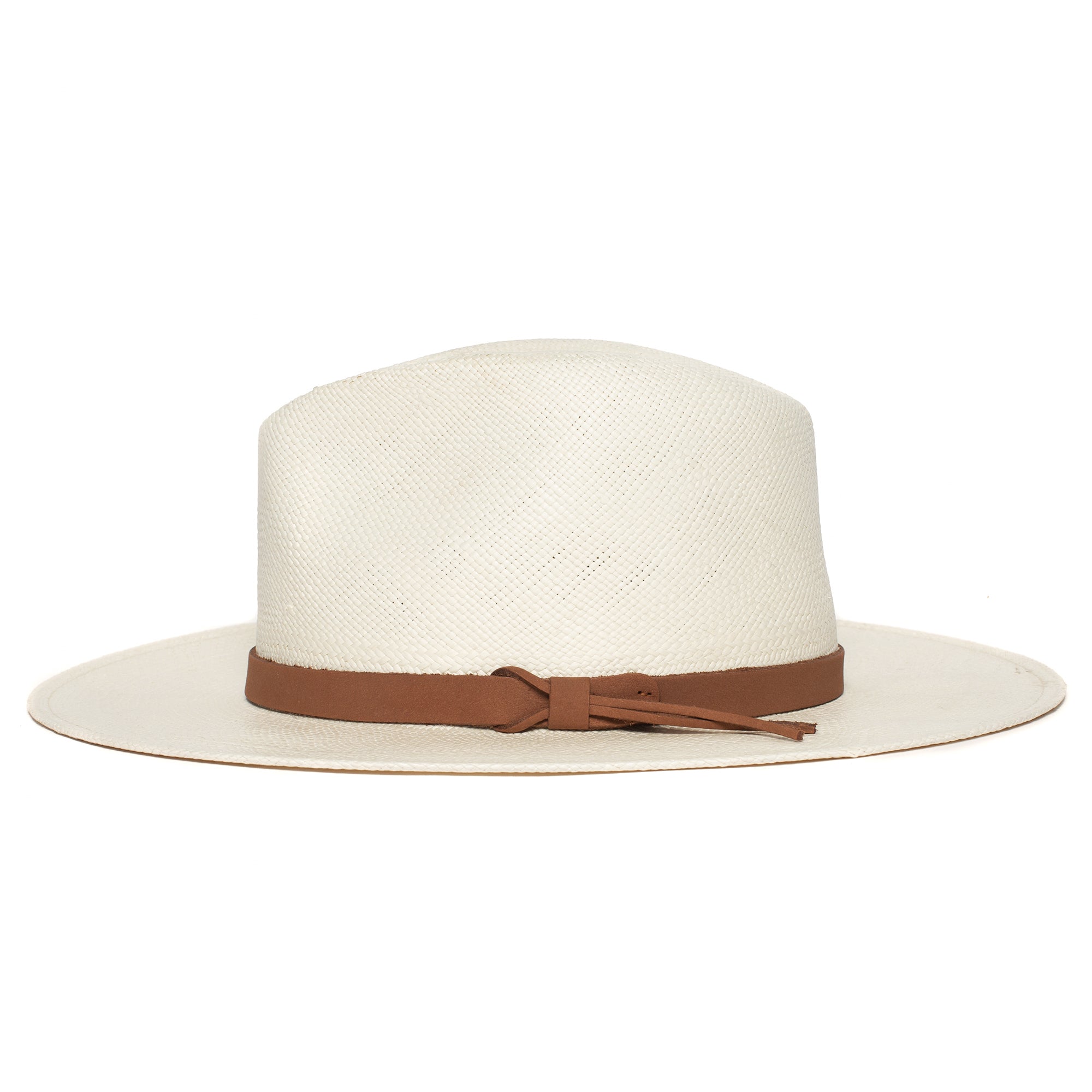 Goorin Bros. welfleet straw wide brim fedora White side view