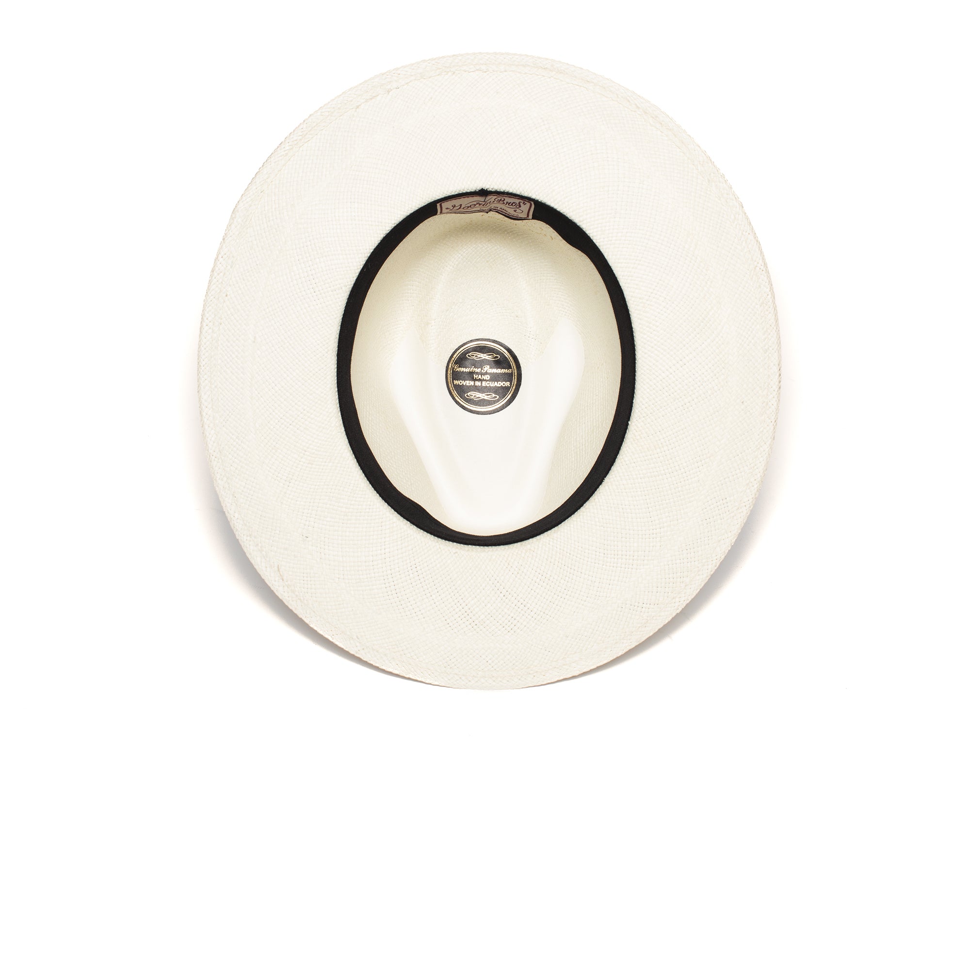 Goorin Bros. welfleet straw wide brim fedora White under view