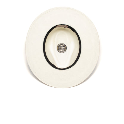 Goorin Bros. welfleet straw wide brim fedora White under view